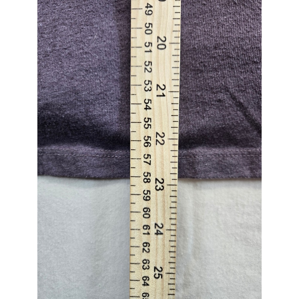Carhartt T-Shirt Womens L Purple TK4407-W Relaxed Fit V-Neck Long Sleeve Logo - Picture 6 of 7